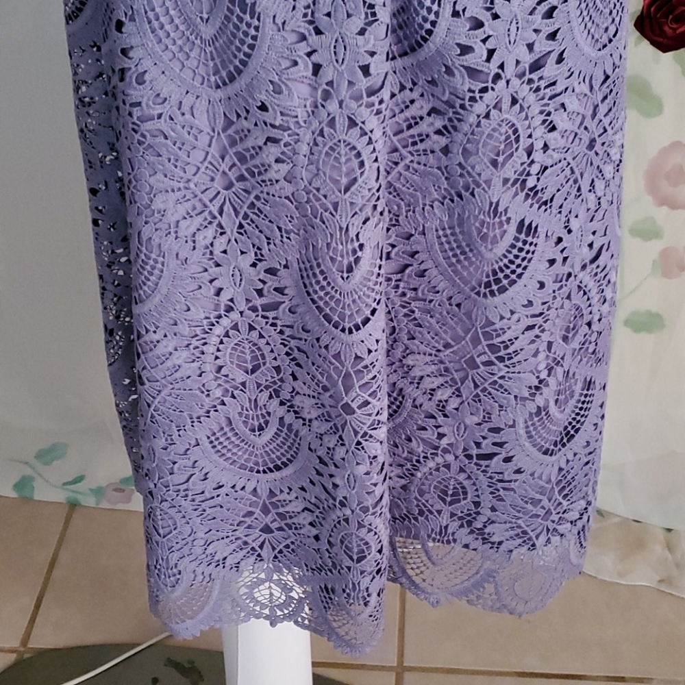 Gianni Bini Lavender Lace Midi Dress - Picture 6 of 9